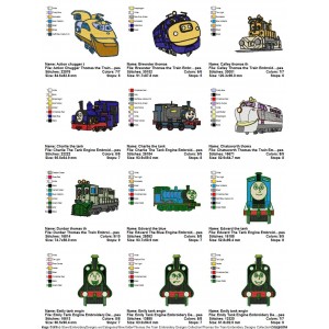 Collection 12 Thomas the Train Embroidery Designs
